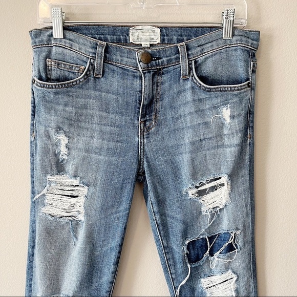 Current/Elliott The Stiletto Skinny Jeans Vintage NY Repair Medium Wash Size 27 - Picture 4 of 12